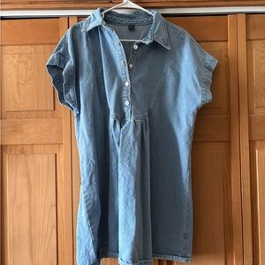 Casual Blue Denim Dress
